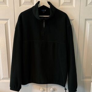 Vintage J Crew Sport Green Quarter Zip Pullover Fleece Jacket Men's Sz L